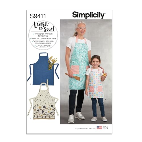 Simplicity SS9411A ONGEDEFINEERDE Schorten voor kinderen en missen, S-L