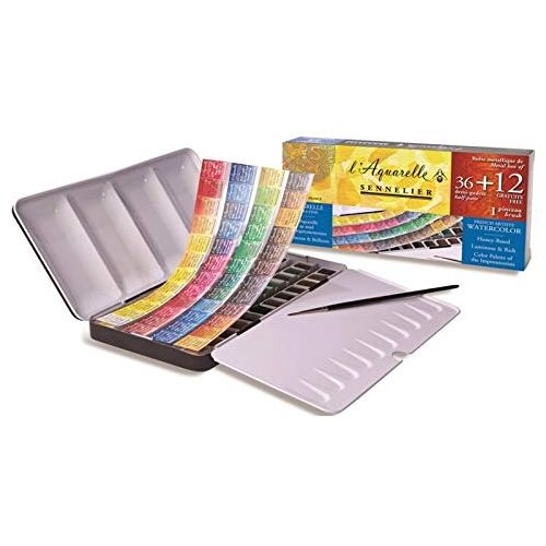 Sennelier BOITE METAL AQUARELLE 36+12 1/