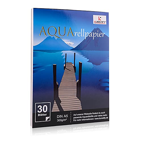 KUNSTIFY Aquarelpapier aquarelblok aquarelpapier aquarelpapier aquarelpapier aquarelblok aquarelpapier aquarelboek aquarelblok keer blok (A5-30 vellen)