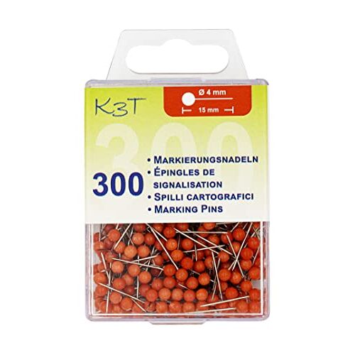 K3T 48123 markeringsnaalden verpakking van 300, kleur rood