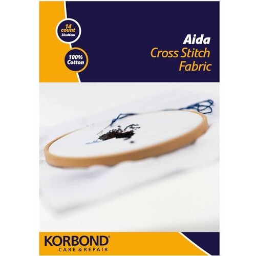 KORBOND Aida Stof, Wit, 18cm x 11,7cm x 5cm