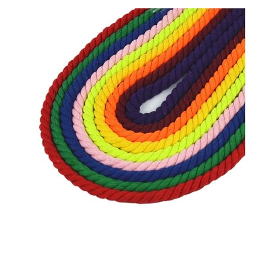 DfNTtFK Utility katoenen touw， 100% katoen 10 meter 3 aandelen gedraaide katoenen koorden 12 mm DIY Craft Decoratie touw katoenen koord for tas Trekkoord riem 20 kleuren (Kleur: 10 meter) (Color : 10 Meters