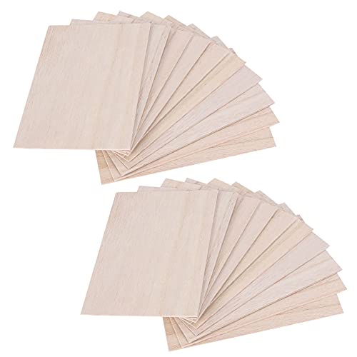 Bdfhjln 20 stuks balsahouten bladeren houten plaat 150 x 100 x 2 mm voor huis schip model DIY