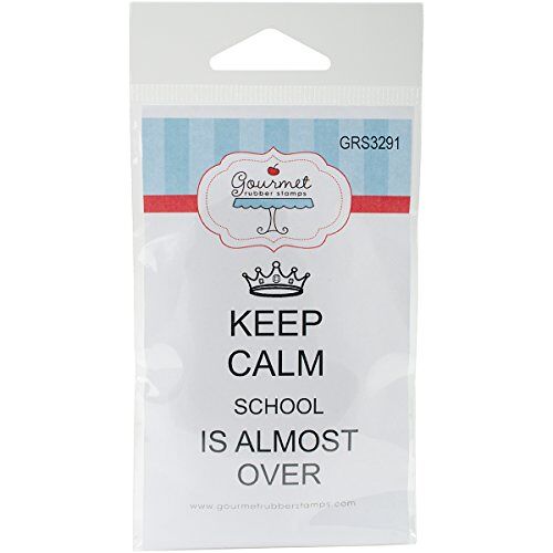 Gourmet Rubber Stamps Gourmet rubberen stempels Cling stempels 2.75 x 4.75-inch Keep Calm School is bijna voorbij, Acryl, veelkleurig, 1.71 x 4.94 x 0.1 cm