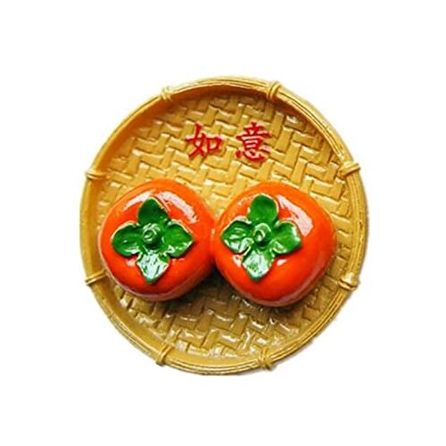 BEAUTRIO Creatieve koelkastmagneten, koelkastmagneten for kinderen, Nieuwjaar feestelijke Persimmon Litchi 3D koelkastmagneet reizen souvenir koelkast magnetische stickers cadeau (Color : 1) (Color : 3)