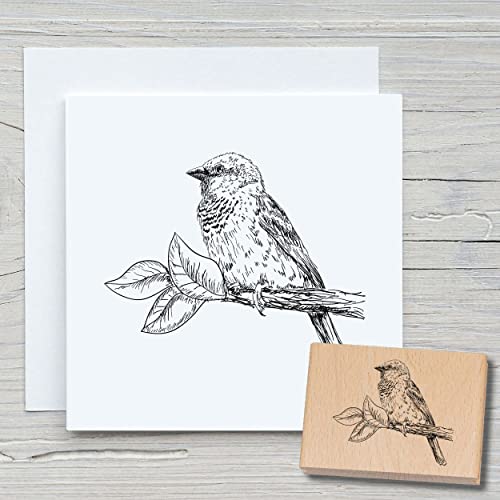 NEWSTAMPS DIE STEMPELMACHER Vogelmotiefstempel van hout 50 x 45 mm Scrapbook stempel voor het knutselen van kaarten