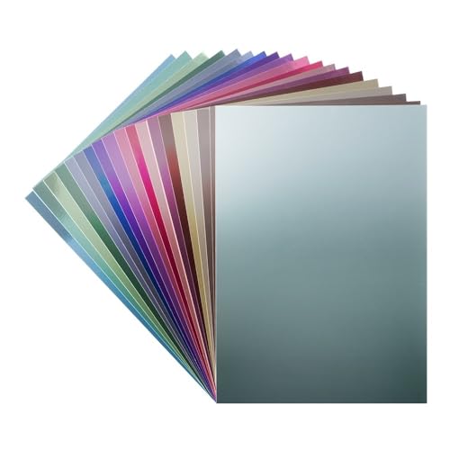 Ideen mit Herz Spiegelkarton, zelfklevend, metaalpapier, metallic, 20 vellen, DIN A4, 200 g/m², 20 kleuren