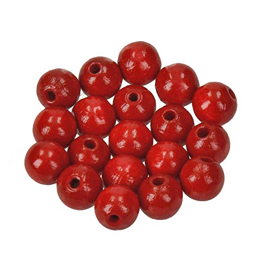 efco Houten kralen, hout, rood, 10 mm