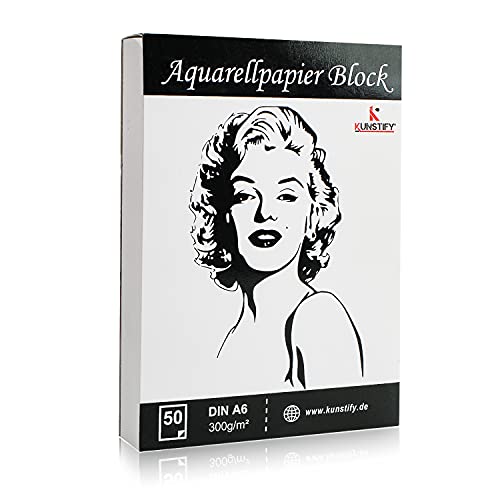 KUNSTIFY Aquarelpapier aquarelblok aquarelpapier aquarelpapier aquarelpapier aquarelblok aquarelpapier aquarelboek aquarelblok keer blok (A6-50 vellen)