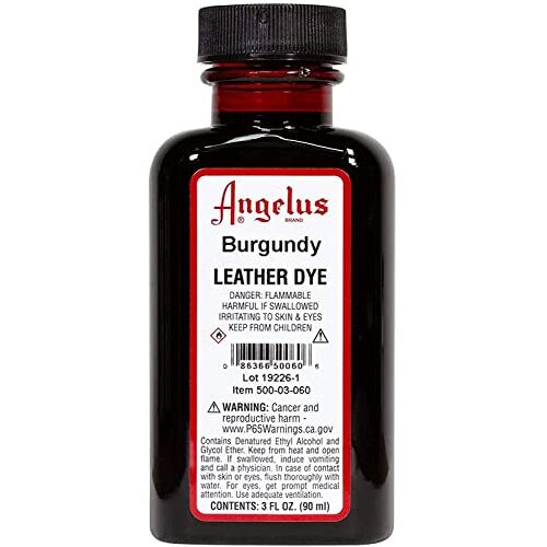 Angelus Leder kleur coating/ Leather Dye 88,72ml (Bourgondië/Bourgondië)