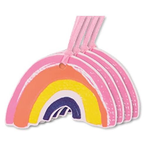 Glick Accessoires voor cadeauverpakkingen Gift Tag Pack van 4 regenbogen