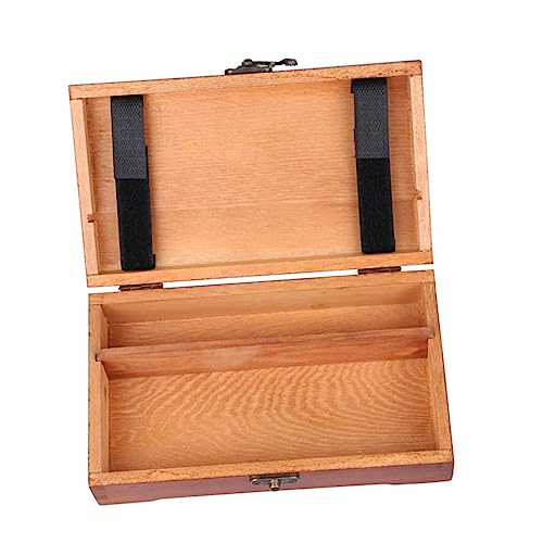 Operitacx 1Pc Houten Etui Kunstopslag Houten Potloden Kleurpotloden Kleurrijke Potloden Opberglade Houten Briefpapier Geval Kleurpotloden Grenen Hout Briefpapier Rek Kind Eenvoudig