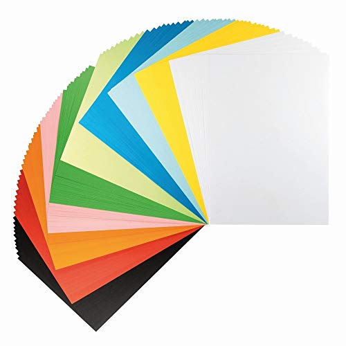 Ideen mit Herz Gekleurd papier, 100 vellen, 150 g/m², 10 kleuren, knutselpapier, kleurrijk papier, knutselkarton, gekleurd papier (DIN A3)