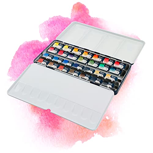 7 Artists Professionele Aquarellen  28 Godets Сlassico Aquarelset   Professionele Aquarellen   Kleuren Waterverf   Aquarellen Professionele Set   Aquarelkits   Waterverven Om Te Schilderen