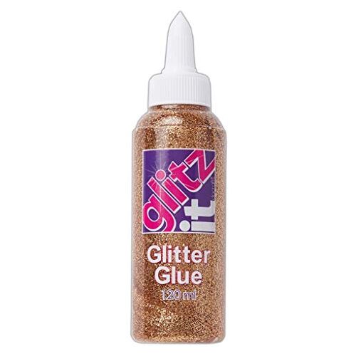 Glitz It ! Knutsellijm, plastic, brons, 120 ml