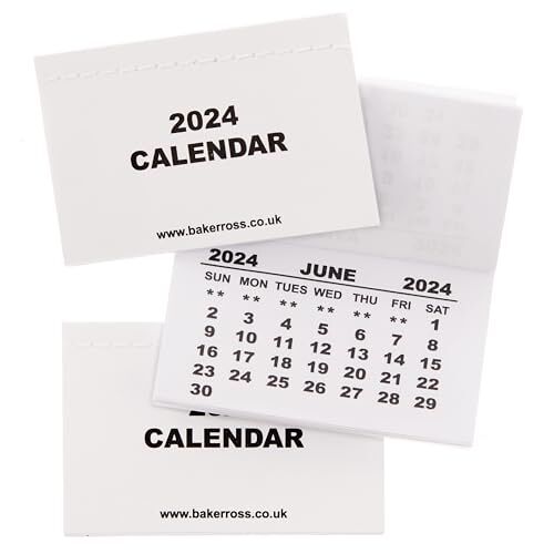 Baker Ross FX873 Kalenderonderleggers 2024 Pak van 25, Kinderen maken hun eigen kalender knutsel accessoires