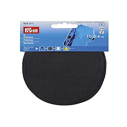 Prym 14 x 10 cm 2-delige patches voor strijken/sewing-on, zwart