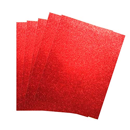 UIT 5 vellen glitter-schuimrubber 5 keus (rood)