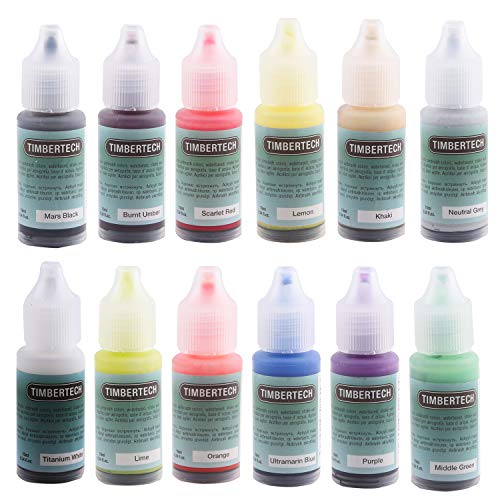 TIMBERTECH Acrylverf Airbrush Kleuren 12 * 10ml Model Air Base Multicolour Verven Set Airbrush Verven