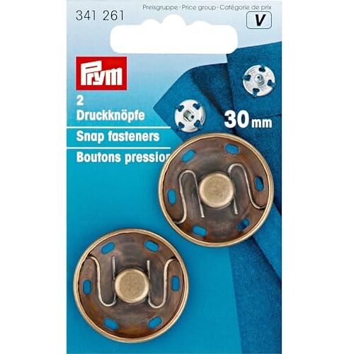 Prym Antique Brass (30 mm) SEWA -SNAP -bevestigingsmiddelen 1 Stuk