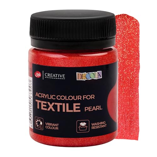 Decola — Rode Glitter Textielverf 50ml   Textielkleur Met Hoog Pigment   Gemaakt In Rusland Door Neva Palette