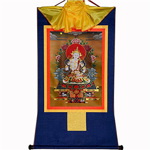 ECOLFE thangka, Tibetaanse thangka, thangka schilderij, boeddhistisch tapijt, tantrische Tibetaanse boeddhisme Thangka muur opknoping, Vajrasatva, Dorsem, Hot Stamping Brocade boeddhistische tapijt for Zen H