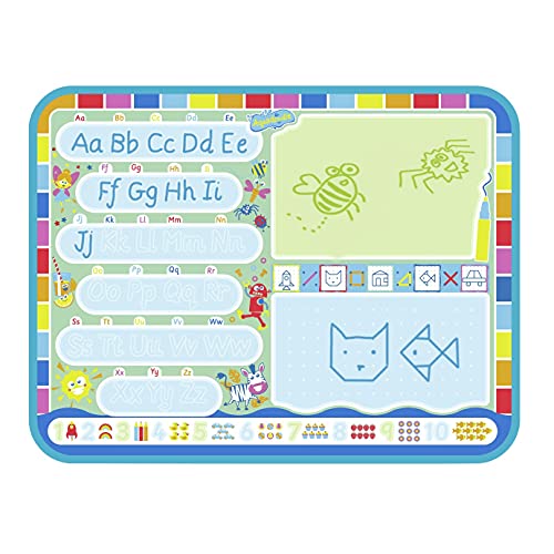 AquaDoodle My ABC Doodle Large Water Doodle Mat, Official TOMY No Mess Colouring & Drawing Game, Suitable for Toddlers and Children Aged 3, 4 & 5 +