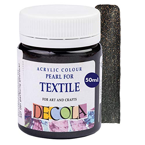 Decola — Zwarte Glitter Textielverf 50ml   Textielkleur Met Hoog Pigment   Gemaakt In Rusland Door Neva Palette