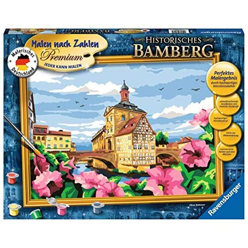 Ravensburger Malen nach Zahlen 28913 – Historisches Bamberg – ab 14 Jahren: Ohne Rahmen!