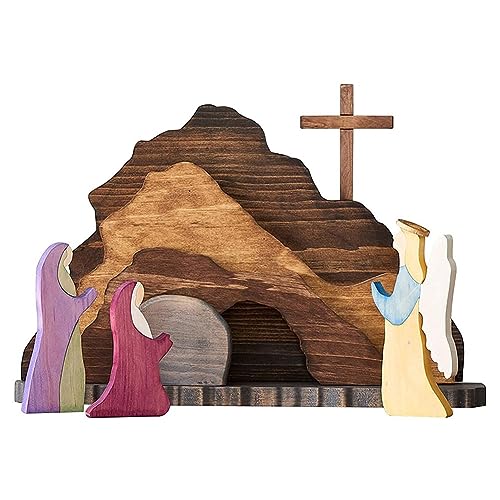Dewedrt Religieuze Halloween decoratie opstanding scène houten kribbe
