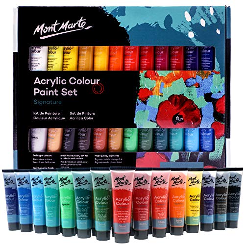 MONT MARTE GZXHMY Acrylschilderset voor canvas, hout, stof, leer, karton, papier, MDF, metaal en handwerk