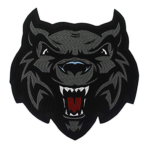 EMDOMO Wolf Patches voor T-shirt Tassen Jeans Opstrijkbare Borduurbadges Kleding Applicaties Stickers 2 stuks