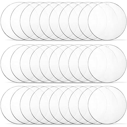 Puooifrty 100 Stuks 10 Inch Ronde Acryl Disc Transparante Acryl Ornament Blanks Vellen Voor Kunstambachten