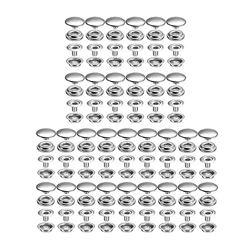 BEBIKR 30 sets lederen drukknopen kits met doppen Sockets stoffen basis studs palen voor tas jeans kleding stof drukknopen kits voor stof drukknopen kits voor kleding 12 mm metalen knop