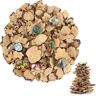 Kurtzy Natuurlijk Onbewerkte Hout Snede Chips (500g Pak) – Maten Varieren van 2-5,5cm – Houten Stam Snedes met Schors, Zonder Gat – Voor DIY Kunst & Hobby, Kerst Ornamenten & Huwelijksdecoraties