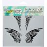 The Crafter's Workshop Bible Journaling Stencil Angel Wings (6" X 6")