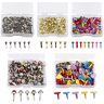 WANDIC Mini Brads, 500 Stks Metalen Papier Bevestiging Parel Hoofd Brads Hart Brads Voor Scrapbooking Brads Voor Kaarten Maken Decoratie