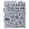 Stampers Anonymous Tim Holtz Cling Stamps 7"X8.5"-Crazy Things