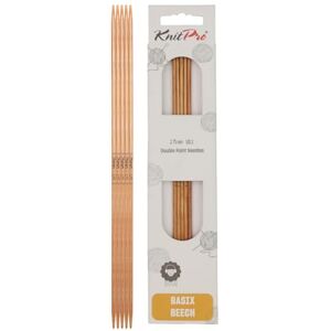 KnitPro Basix berken 20cm US2 - Breinaald KnitPro Basix berken 20cm US2 - Breinaald