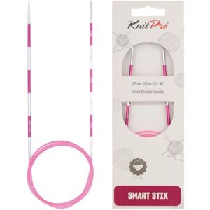 KnitPro SmartStix Aluminium Breinaald - 100cm Roze - Breinaald KnitPro SmartStix Aluminium Breinaald - 100cm Roze - Breinaald
