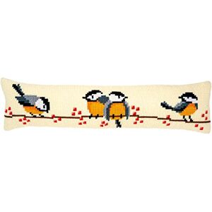Vervaco Blauwe Merel Borduurpakket - Decoratieve Kussen Vervaco Blauwe Merel Borduurpakket - Decoratieve Kussen