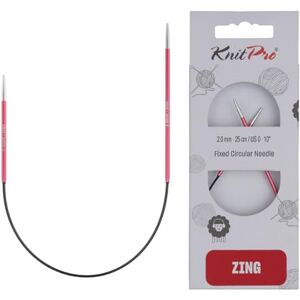 Knit Pro - Zing 25cm Cirkelnaald Vast - Zilver Knit Pro - Zing 25cm Cirkelnaald Vast - Zilver