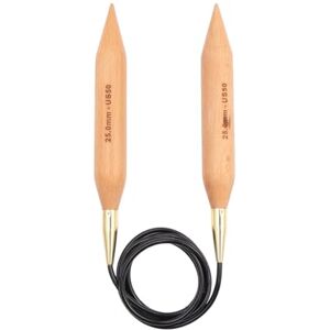 KnitPro US50 Birk Haken - 100cm, 25mm, Licht hout KnitPro US50 Birk Haken - 100cm, 25mm, Licht hout