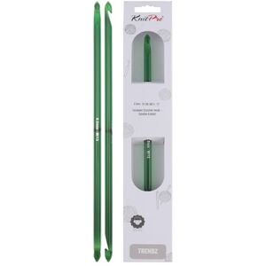 KnitPro Trendz Dubbel Haken - Acryl 30cm 9,00mm Groen KnitPro Trendz Dubbel Haken - Acryl 30cm 9,00mm Groen
