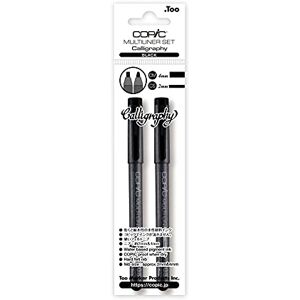 Copic Multiliner zwart kalligrafieset, tekenpotloden met wigvormige punt, water- en alcoholbestendige pigmentinkt in zwart voor tekenen en kalligraferen Copic Multiliner zwart kalligrafieset, tekenpotloden met wigvormige punt, water- en alcoholbestendige pigmentinkt in zwart voor tekenen en kalligraferen