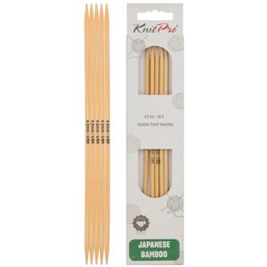 KnitPro - Bamboo Sock Needles - 20 cm - 4.00 mm US6 - Naalden KnitPro - Bamboo Sock Needles - 20 cm - 4.00 mm US6 - Naalden
