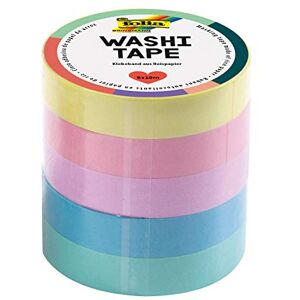 Folia Washi Tape Set van 5 - Decoratief papieren tape Folia Washi Tape Set van 5 - Decoratief papieren tape
