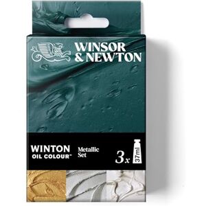 Winsor & Newton 1490716 Winton Oil Paint Metallic Set 3 kleuren a 37ml Kunstenaarskleuren met hoge pigmentdichtheid, lichtecht & permanent, ideaal voor olieverfschilderijen Winsor & Newton 1490716 Winton Oil Paint Metallic Set 3 kleuren a 37ml Kunstenaarskleuren met hoge pigmentdichtheid, lichtecht & permanent, ideaal voor olieverfschilderijen