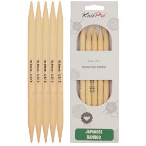 KnitPro - Bamboe soknaalden - 20cm - 10mm - US15 KnitPro - Bamboe soknaalden - 20cm - 10mm - US15