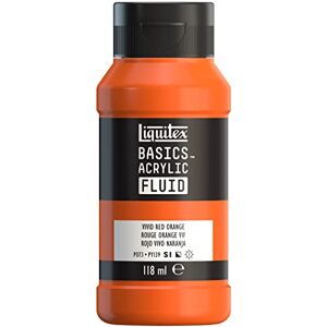 Liquitex Basics Fluid - Vivid Red Orange - 118ml - Acrylic Liquitex Basics Fluid - Vivid Red Orange - 118ml - Acrylic
